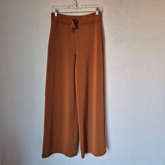 SPANX Air Essentials Wide Leg Pant High-Rise Pull-On Drawstring Butterscotch - Picture 4 of 14